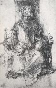An orinetal Ruler Enthroned with traces of the artist-s monogram Albrecht Durer
